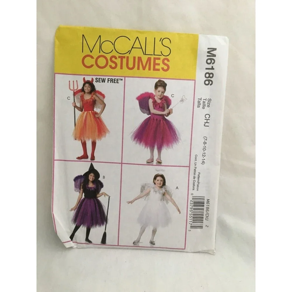 #M6186 McCalls Child costume sewing pattern size 7-14